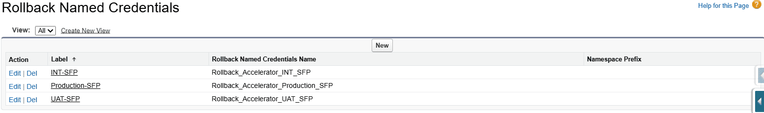 Rollback Named Credentials mapping for target environments