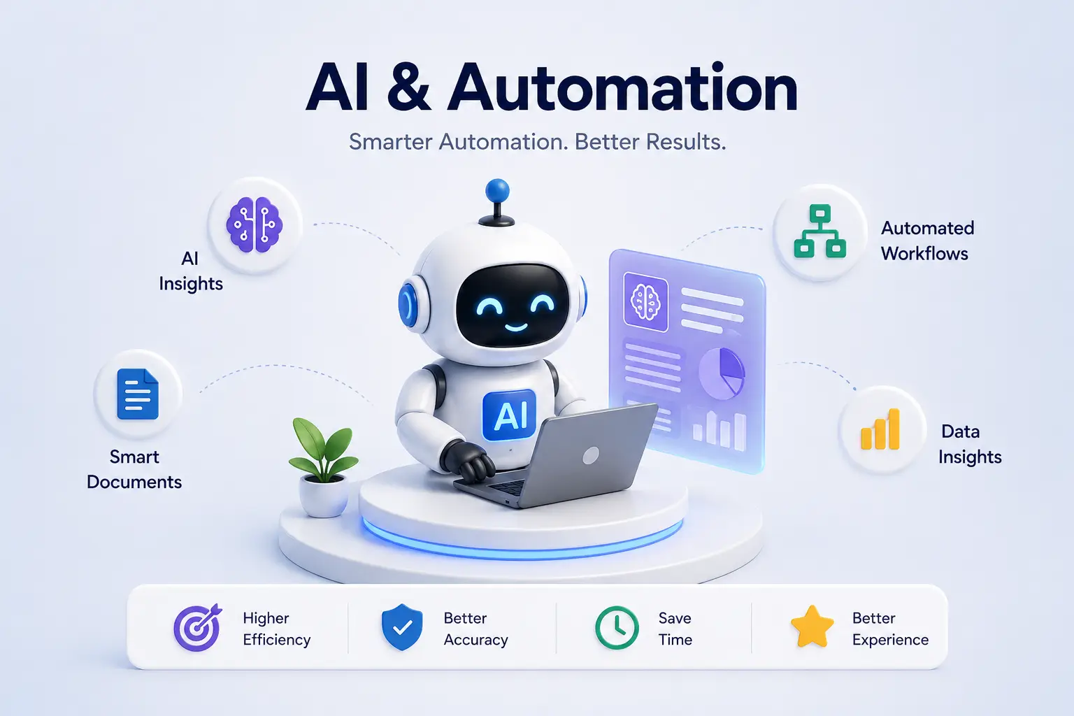 AI and intelligent automation illustration